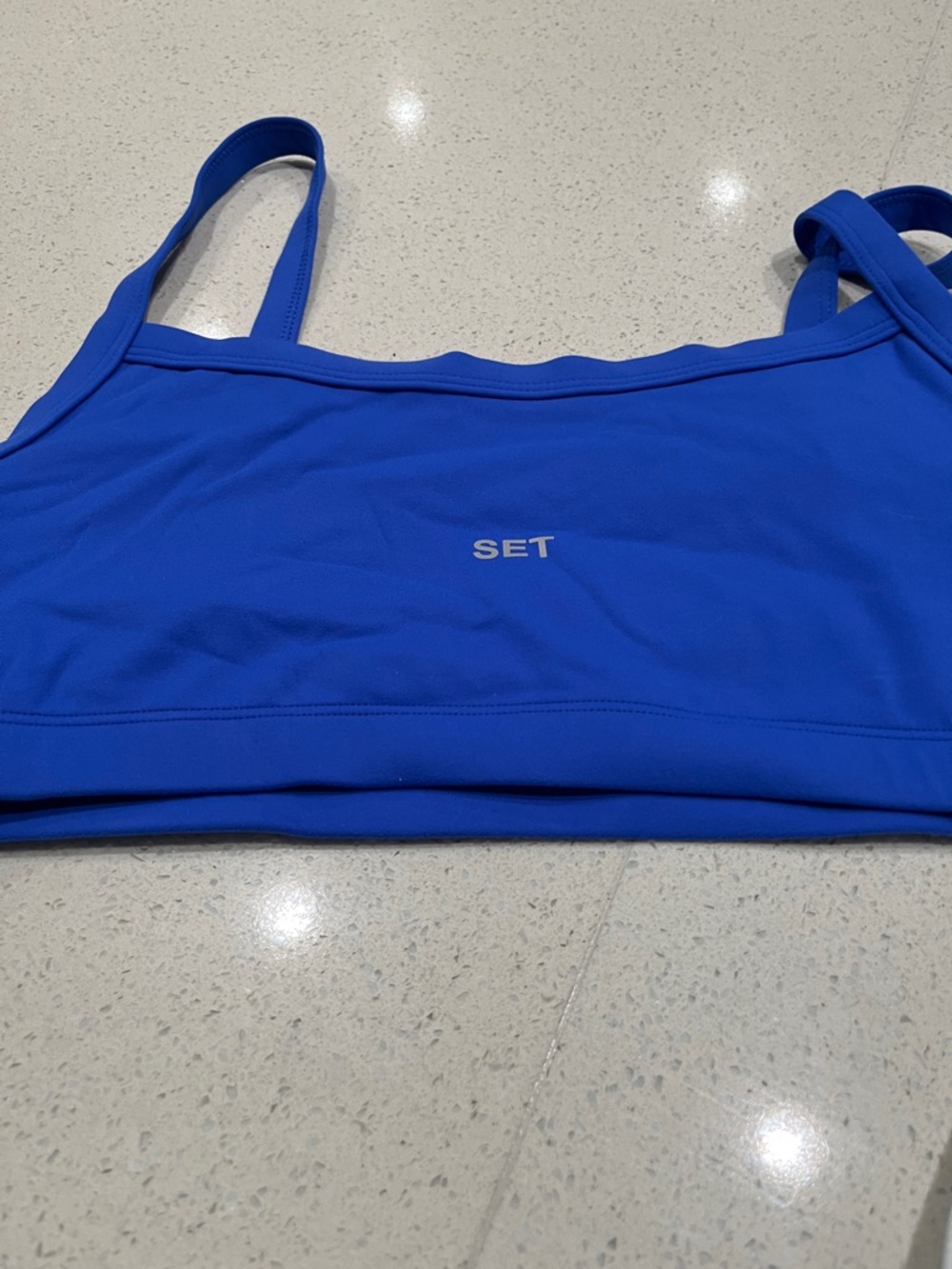 SET Active Bright Blue Scoop Sports Bra